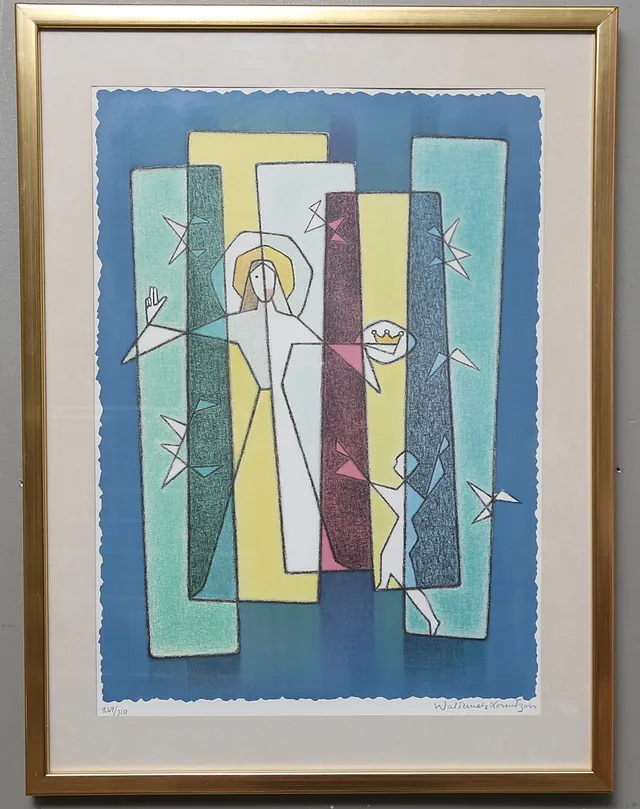 WALDEMAR LORENTZON. Färglitografi, signerad och numrerad 269/310.