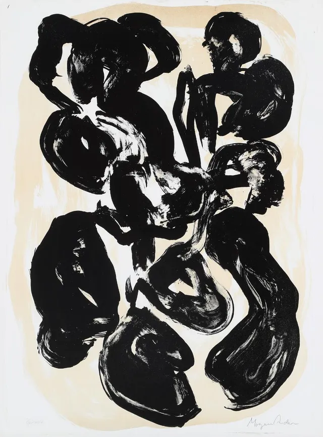 Untitled. Signed, prøvetryk. Lithograph. Sheet size 76×56.5 cm. Unframed.