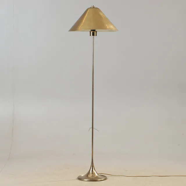 GOLVLAMPA, mässing, Bergboms, 1900-talets mitt.