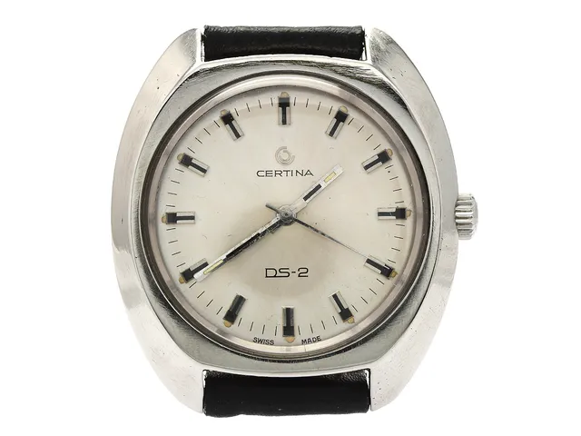 CERTINA, DS-2, Cal 25-66, Serie nr. 8123112, Boett nr. 5201.300, herrur, 38 x 43 mm, stål, manuell, plexiglas, skadad urtavla, ca 1970.