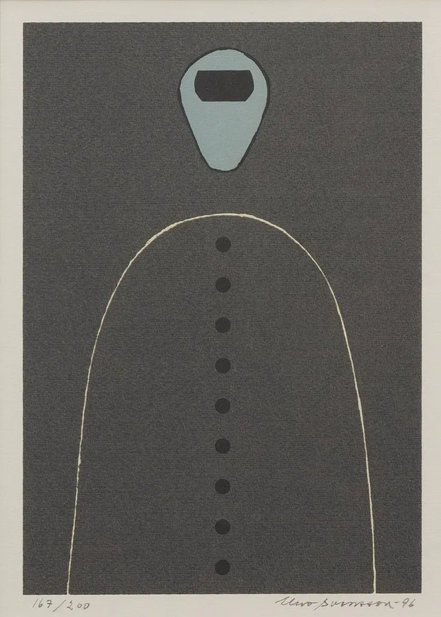 UNO SVENSSON. Figurkomposition litografi nr 167/200, signerad.