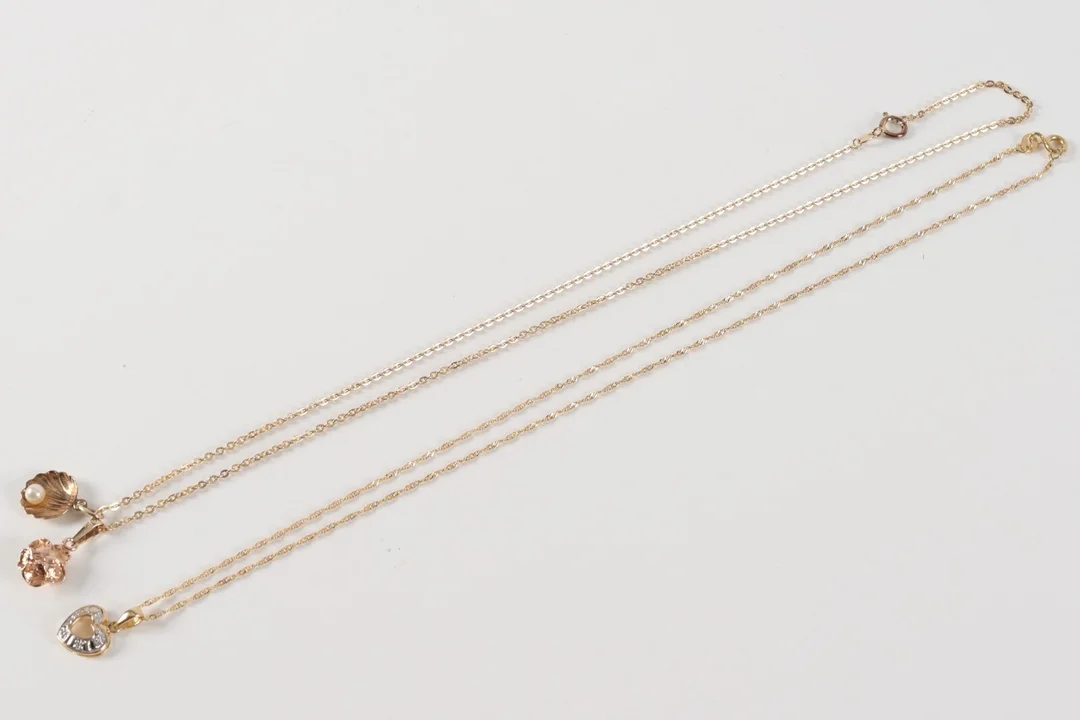 Halskæder med vedhæng af 8 og 18 kt guld, Herman Siersbøll (4) — Jewellery/Necklaces, pendants — Lauritz