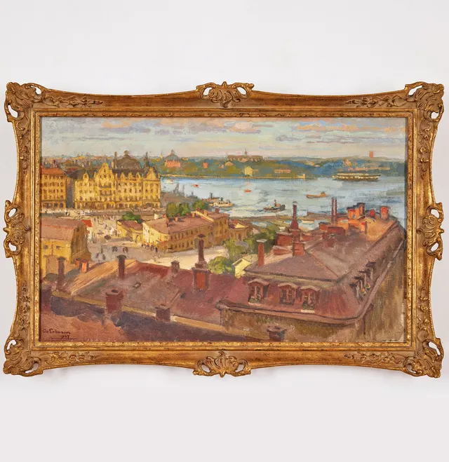 AXEL ERDMANN. Vy från Södermalm, Stockholm.