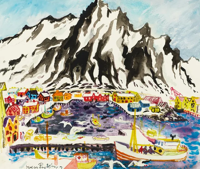 SVEN RYDÉN (född 1925): Lofoten, signerad ocg daterad Sven Rydén -62, akvarell på papper.