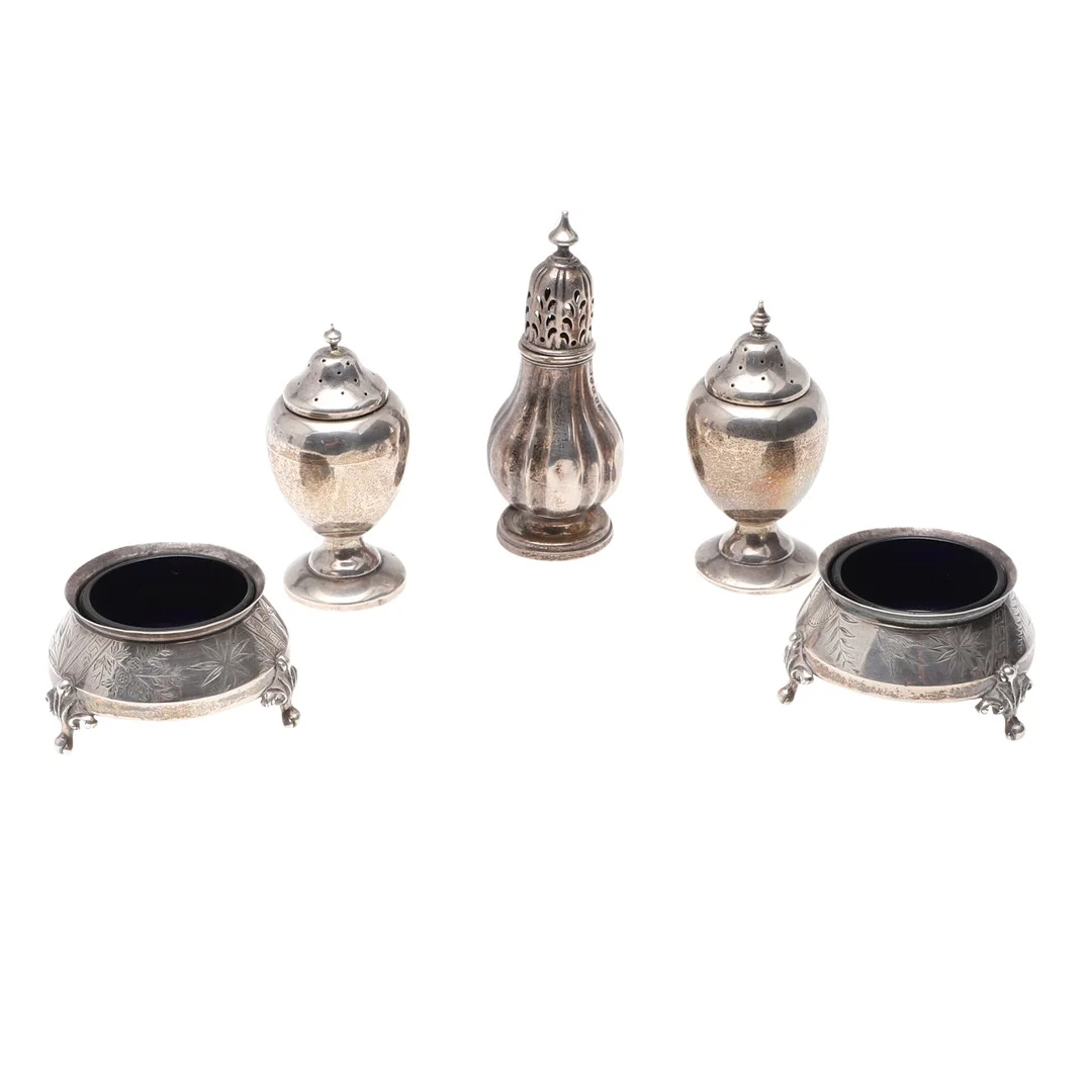 A PAIR OF VICTORIAN SILVER SALTS. — Silver — Lawrences Auctioneers