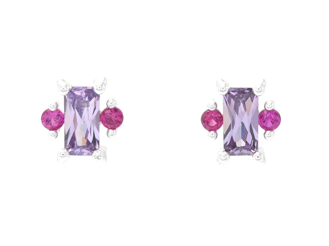 ÖRHÄNGEN, sterlingsilver, cubic zirkoner, höjd 7 mm, vikt 1,1 g, stift. — Smycken/Örhängen — Kaplans