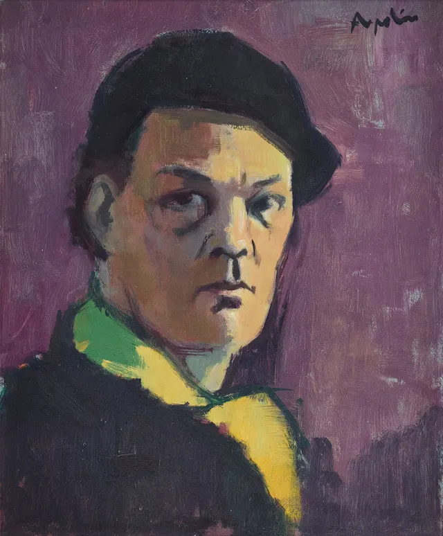 ARNE ASPELIN. "Självporträtt".