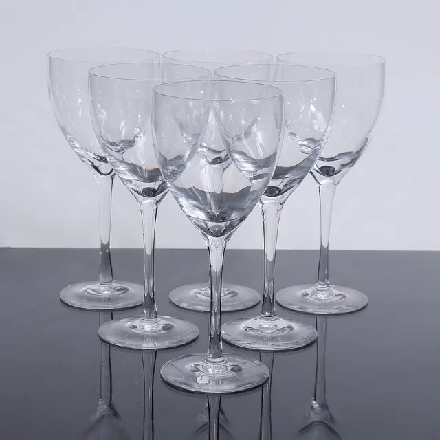BERTIL VALLIEN. Vinglas, 6 st, "Chateu", Kosta Boda.