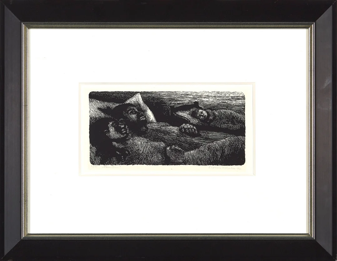 Johnson, Kaare Espolin — "Familien" 1972 — Kunst/Grafikk — Blomqvist