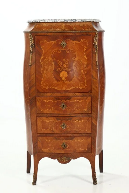 Secretary with intarsia, 1900s — Furniture/Cabinets, chests of drawers — Lauritz