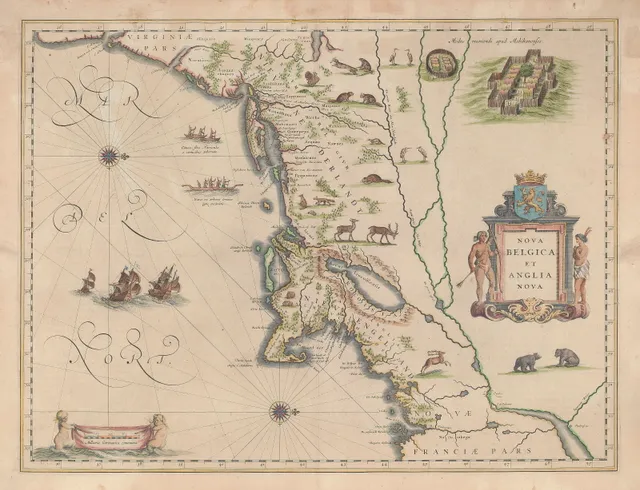 Blaeu, Willem Janszoon — "Nova Belgica et Anglia Nova" Amsterdam ca. 1640