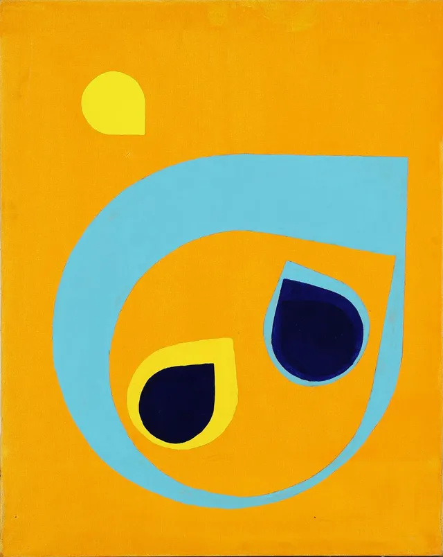 “Dynamik XXIII”, 2002. Signed on the reverse. Oil on canvas. 94×73 cm. Unframed.