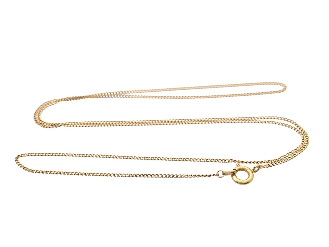 HALSKEDJA, 18K guld, pansarlänk, längd 50 cm, vikt 2,3 g. — Smycken/Halskedja — Kaplans