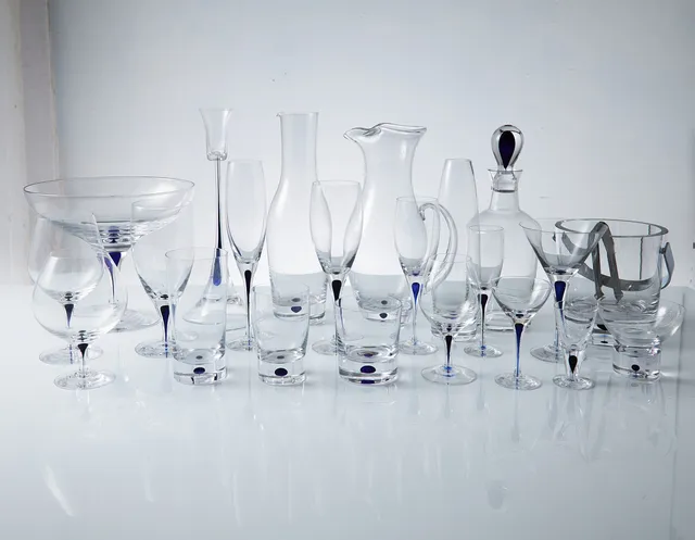 ERIKA LAGERBIELKE. "Intermezzo", 123 dlr, glasservis, Orrefors.