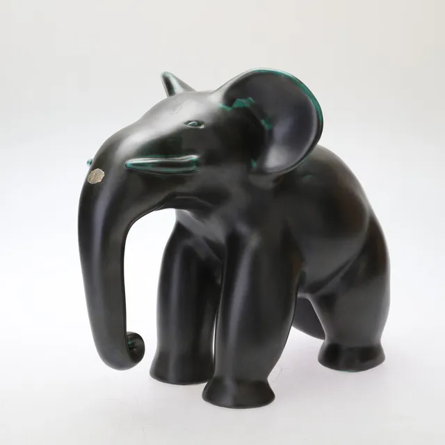 ALLAN EBELING. figurin,keramik,Elefant, Upsala Ekeby,1930/1940-tal.