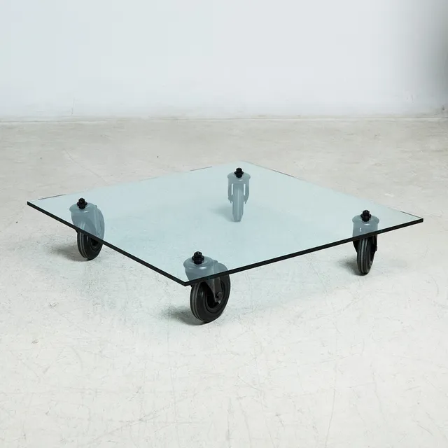GAE AULENTI, "Tavolo Con Ruote ", soffbord, för FontanaArte.