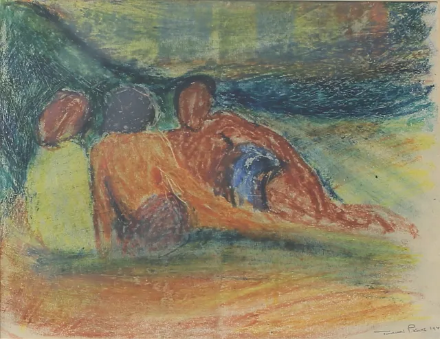 TUULIKKI PIETILÄ. Pastell, signerad och daterad 1942.