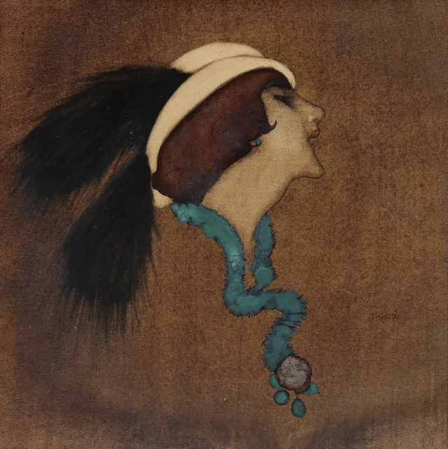 XAVIER GOSÉ. Girl with a headdress.