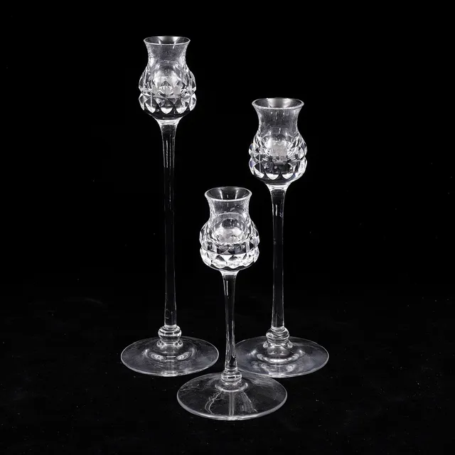 GÖRAN WÄRFF. Ljusstakar, 3 st, glas, "prince", Kosta.