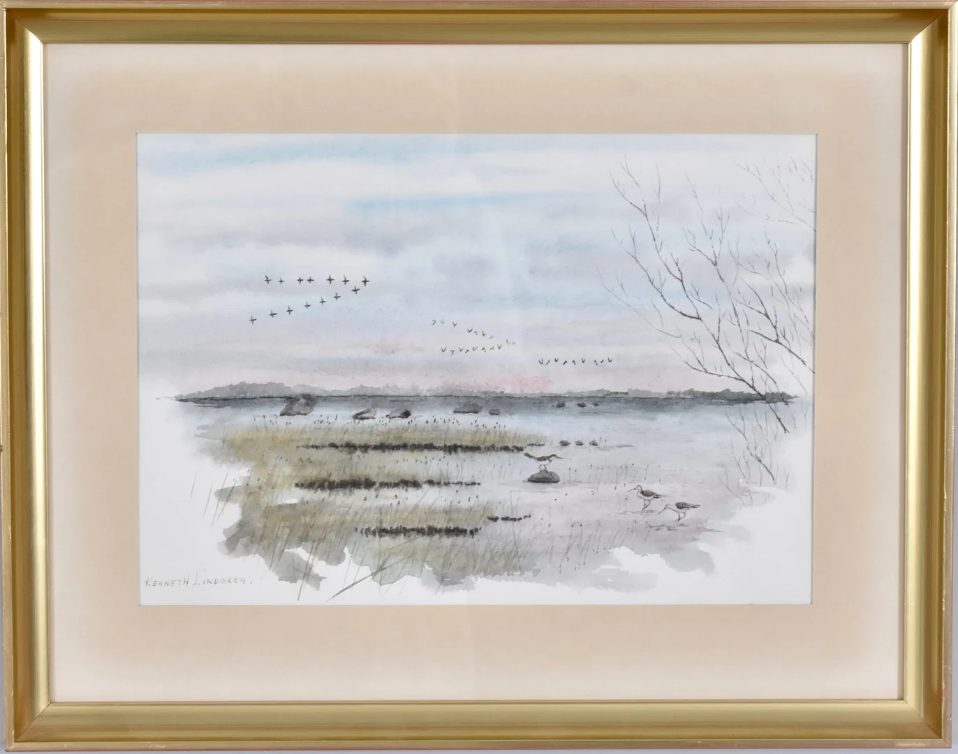 KENNETH LINDGREN. Akvarell. — Paintings — Halmstads Auktionskammare