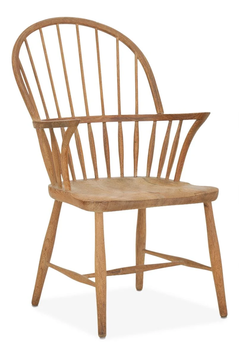 “Windsor”. Oak armchair with vertical slats in back and sides. Model CH 18 A. Manufactured by Carl Hansen & Søn. — Modern Furniture — Bruun Rasmussen