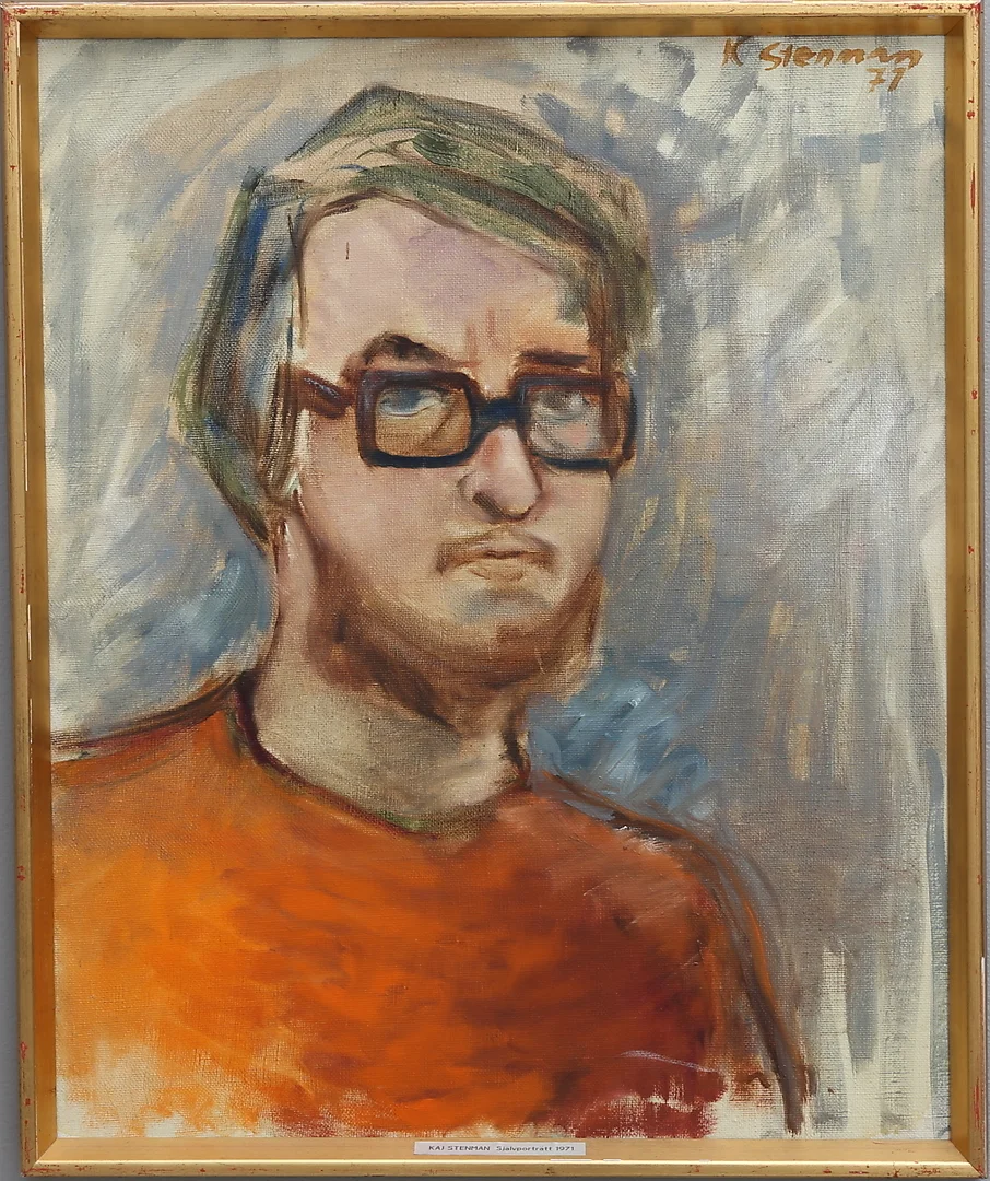 KAJ STENMAN. SJÄLVPORTRÄTT. — Paintings — Crafoord Auktioner Lund