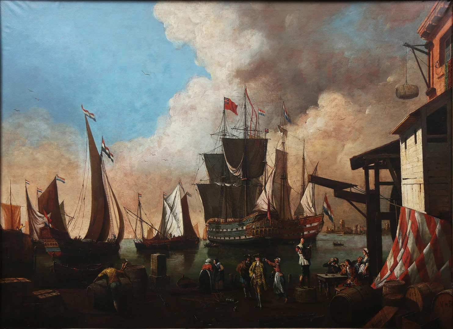 SPANISH SCHOOL, LATE 19TH - EARLY 20TH CENTURY. Port view. — Paintings — Balclis