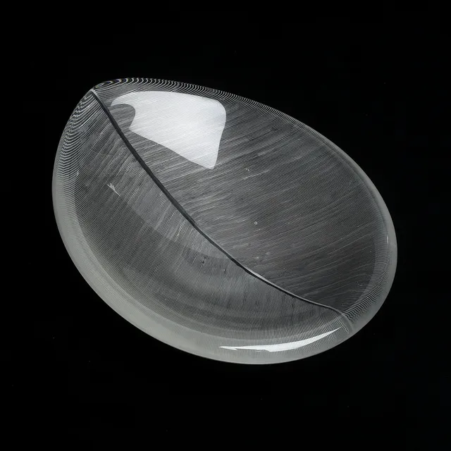 TAPIO WIRKKALA. Skålfat, "Lehti/Blad", glas, Iittala.
