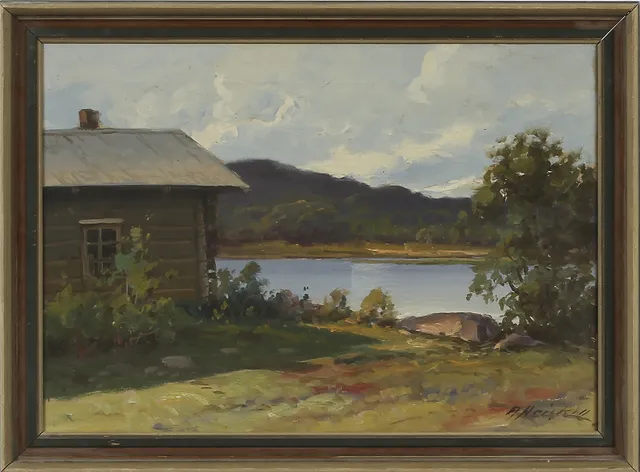 ARTHUR HEICKELL. olja på duk, sign.