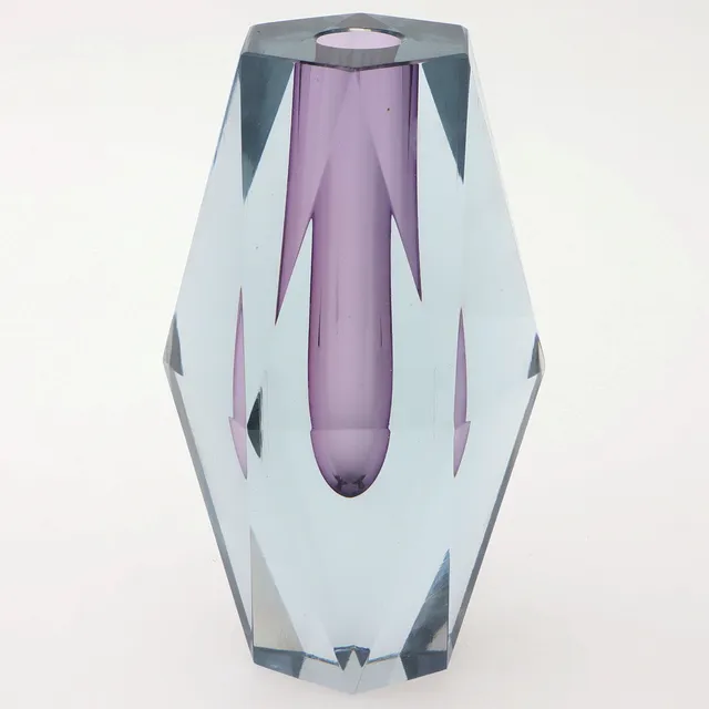 ASTA STRÖMBERG. Vas, glas, "Diamant", Strömbergshyttan, signerad.