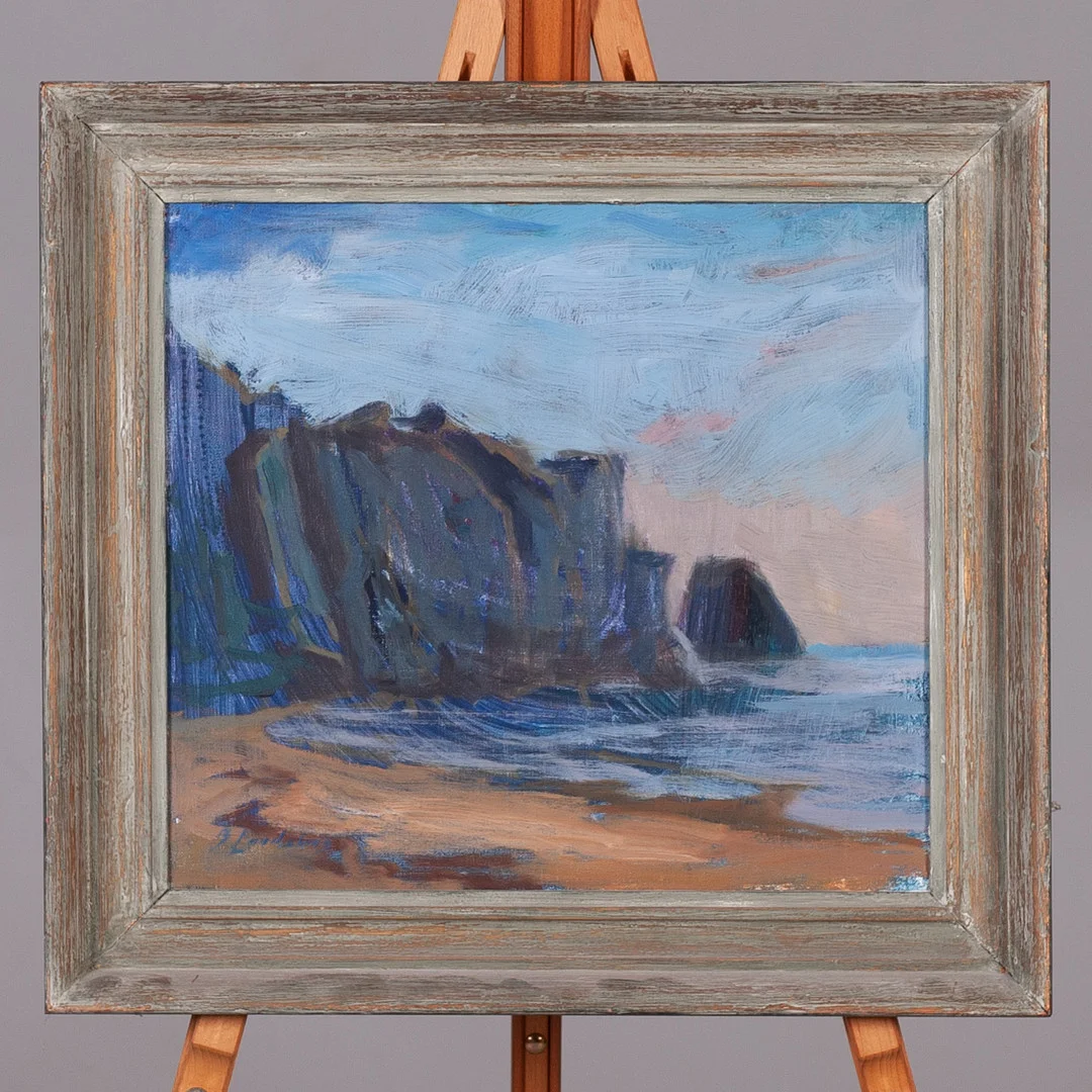 BERTIL LANDELIUS. Olja på duk, motiv från Hovs Hallar, 1940-tal. — Paintings — Laholms Auktionskammare