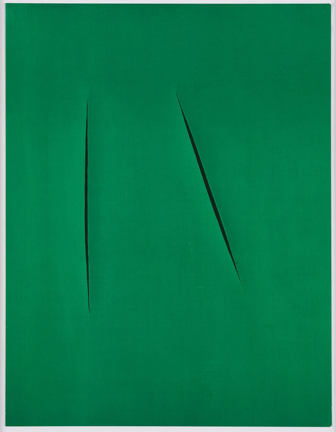 Lucio Fontana, efter, Efter Concetto Spaziale ur XX:e siècle nr 12 1959. — Konst/Grafik — Bukowskis