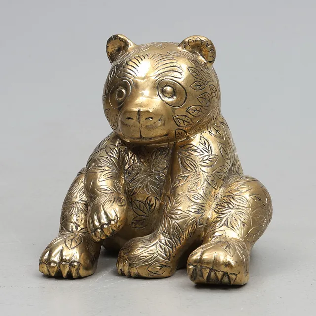 LARS TUNEBO. Panda, brons, "Golden Panda (gold)", polerad brons, signerad, numrerad 1/29.