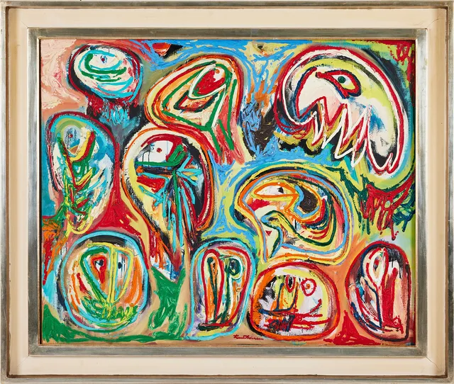 FINN PEDERSEN (DANMARK, FÖDD 1944). Utan titel, olja på duk, 80 x 100 cm.