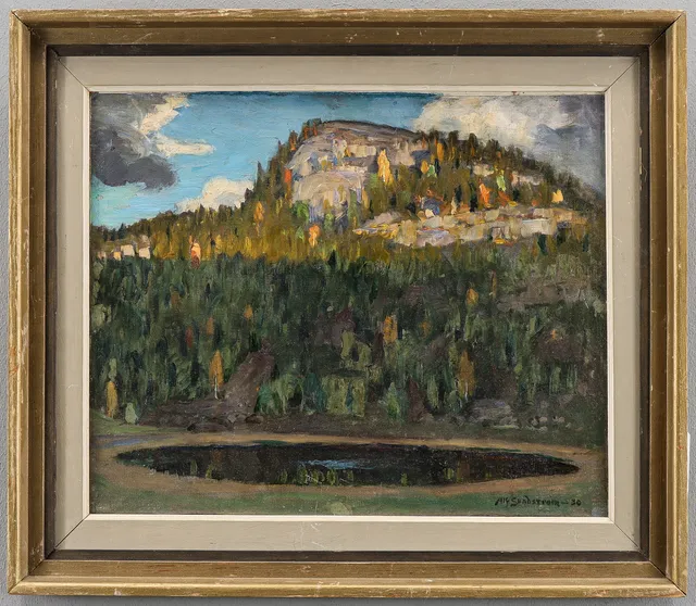 ALF SUNDSTRÖM. "Berget och Tjärnet, Nordingrå".