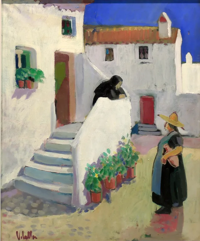 FIRMADO VILLALBA. IBIZA. ÓLEO SOBRE LIENZO.