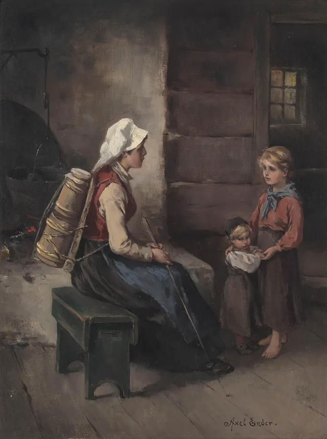 Ender, Axel — Budeie og barn