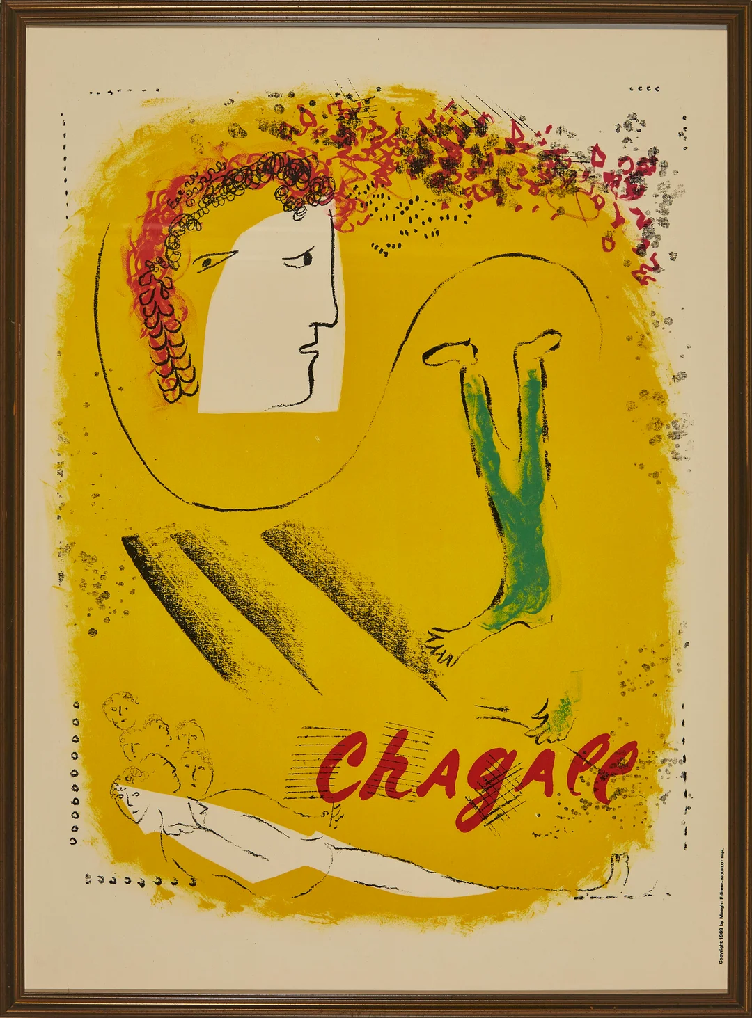 Chagall, Marc — Le fond jaune, 1969 — Kunst/Grafikk — Blomqvist
