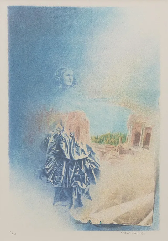 MAGNUS KROOK (FÖDD 1968). Komposition, litografi nr 195/250, signerad och daterad -89.