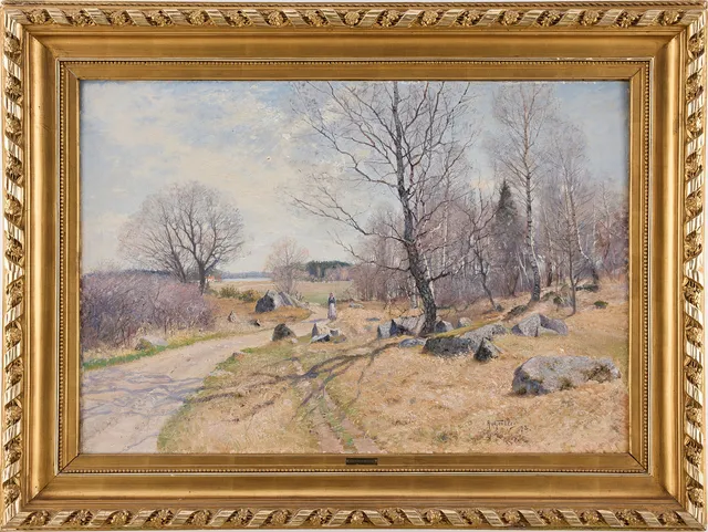 ANTON GENBERG. Vårlandskap.