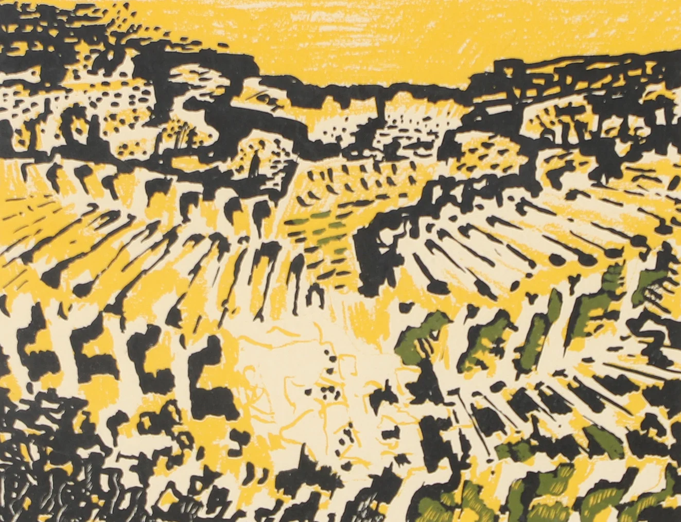 GÖSTA GIEROW. Komposition, färglitografi, signerad G. Gierow. — Engravings & Prints — Helsingborgs Auktionskammare