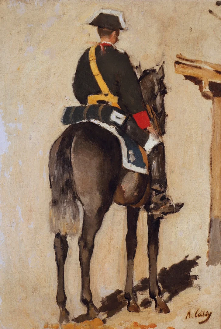 RAMON CASAS (1866–1932). Guardia civil a caballo. — Paintings — Barcelona Auctions