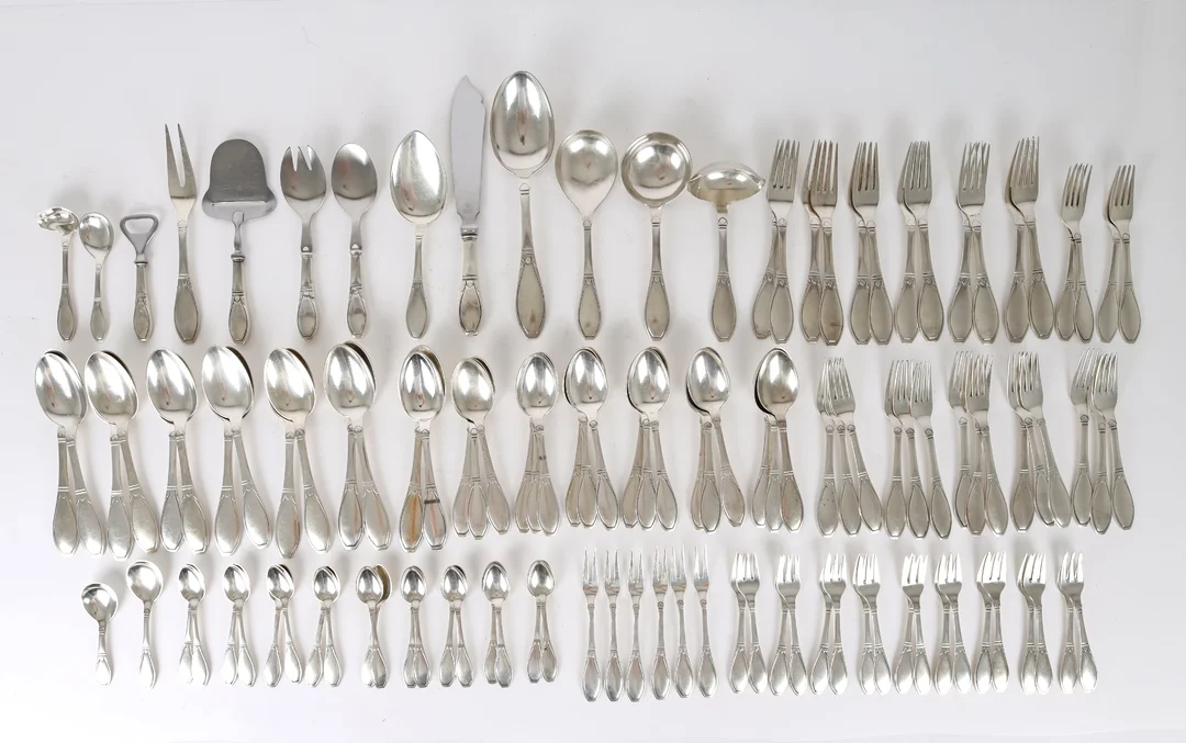 Carl M. Cohr: 'Hammershus' silver cutlery (120) — Silver, bronze, copper and pewter/Silver flatware — Lauritz