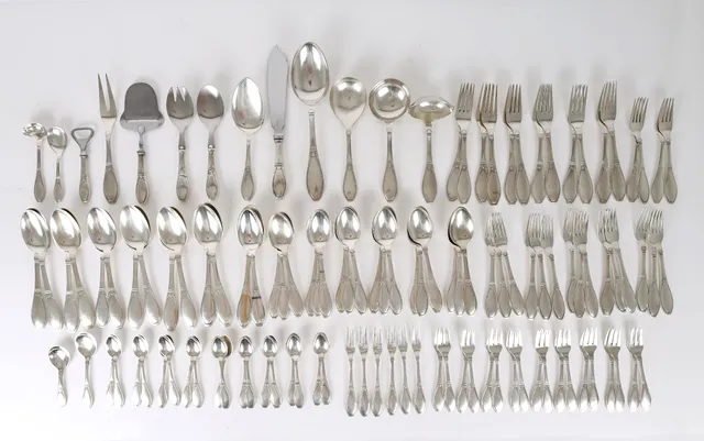 Carl M. Cohr: 'Hammershus' silver cutlery (120)
