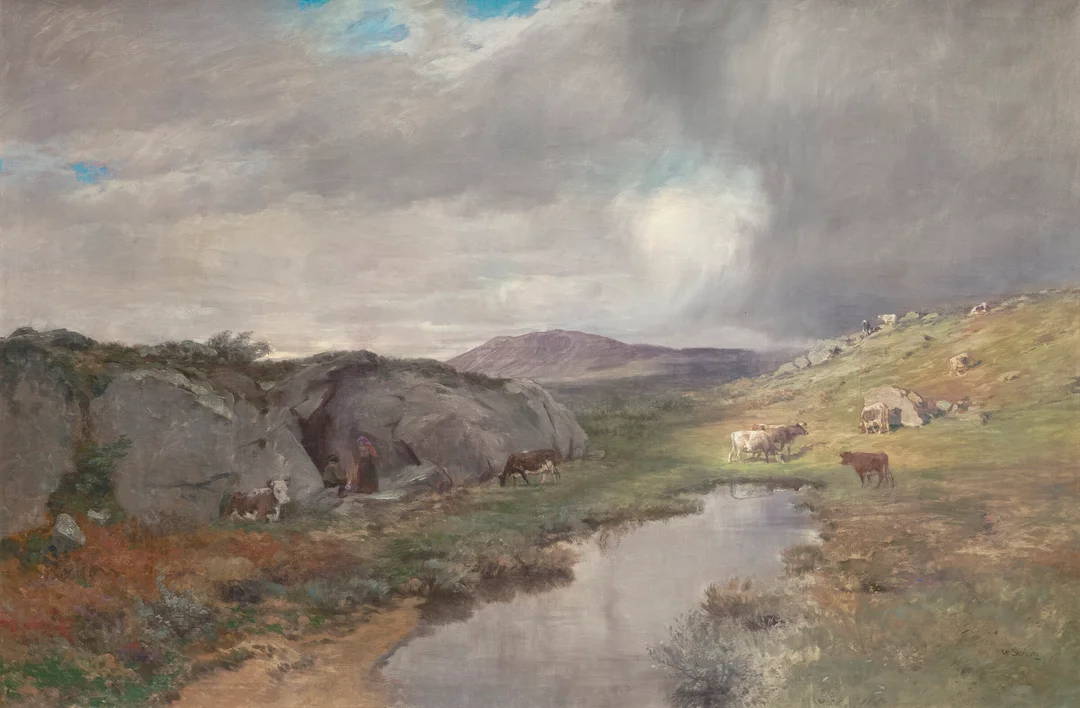 Skredsvig, Christian — "Gjeterliv i Norefjell" ca. 1910 — Kunst/Maleri — Blomqvist