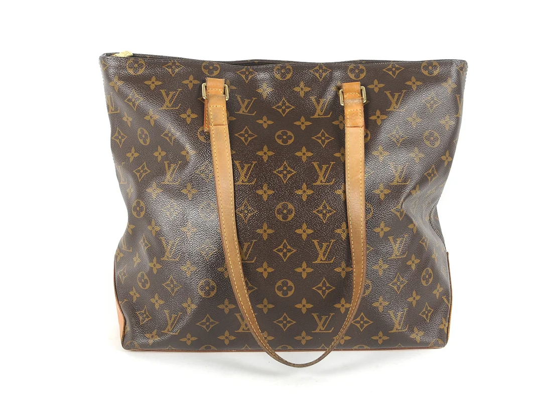 VÄSKA, LOUIS VUITTON, Cabas Mezo, monogram canvas, 32x30x15 cm, visst slitage. — Accessoarer/Väskor — Kaplans