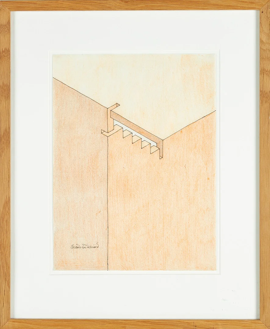 OSCAR REUTERSVÄRD. Blandteknik, signerad Oscar Reutersvärd. — Paintings — Stockholms Auktionsverk Sickla
