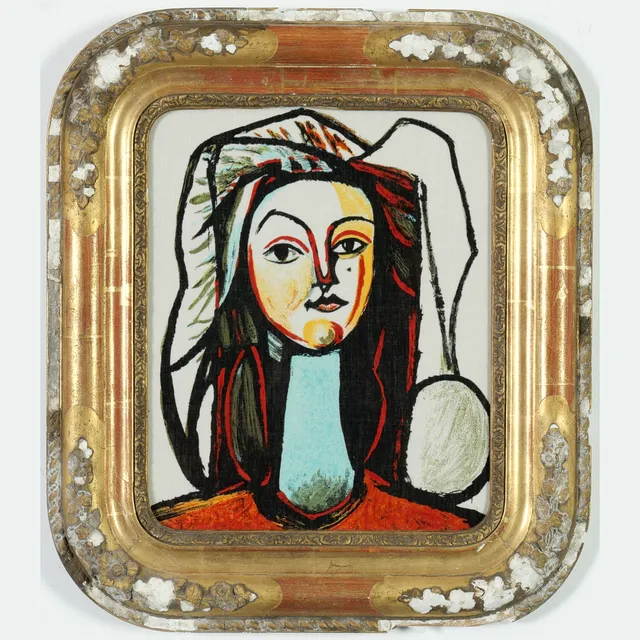 AFTER PABLO PICASSO. JACQUELINE ON COTTON.