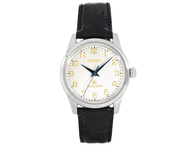 SEIKO, Grand Seiko, Cal 9S54A, Verk nr. 110903, Ref nr. SBGW003, Boett nr. 9S54-0020, herrur, 37 mm, stål, manuell, safirglas, glasbaksida, läderband, originalspänne, originallänk, viklås, Ref nr. AOOA-B-F/111, cert, juli 2001, box (skadad), ytterkartong. Limiterad och numrerad (Nr. 297/300).