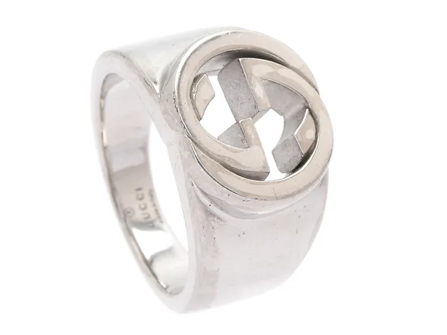 RING, GUCCI, sterling silver, stl 18,25 etui, ytterkartong.